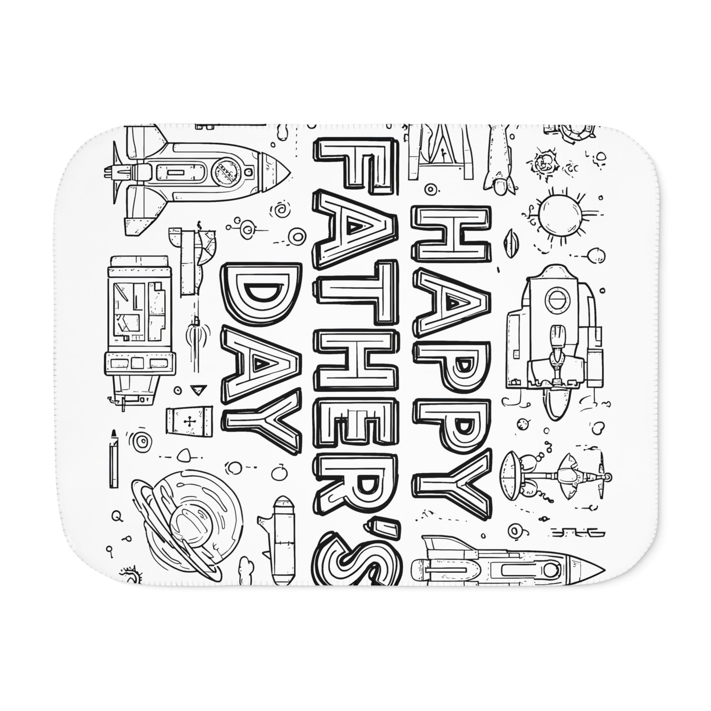 Blanket Coloring Kit with 10 Fabric Markers - Father's Day