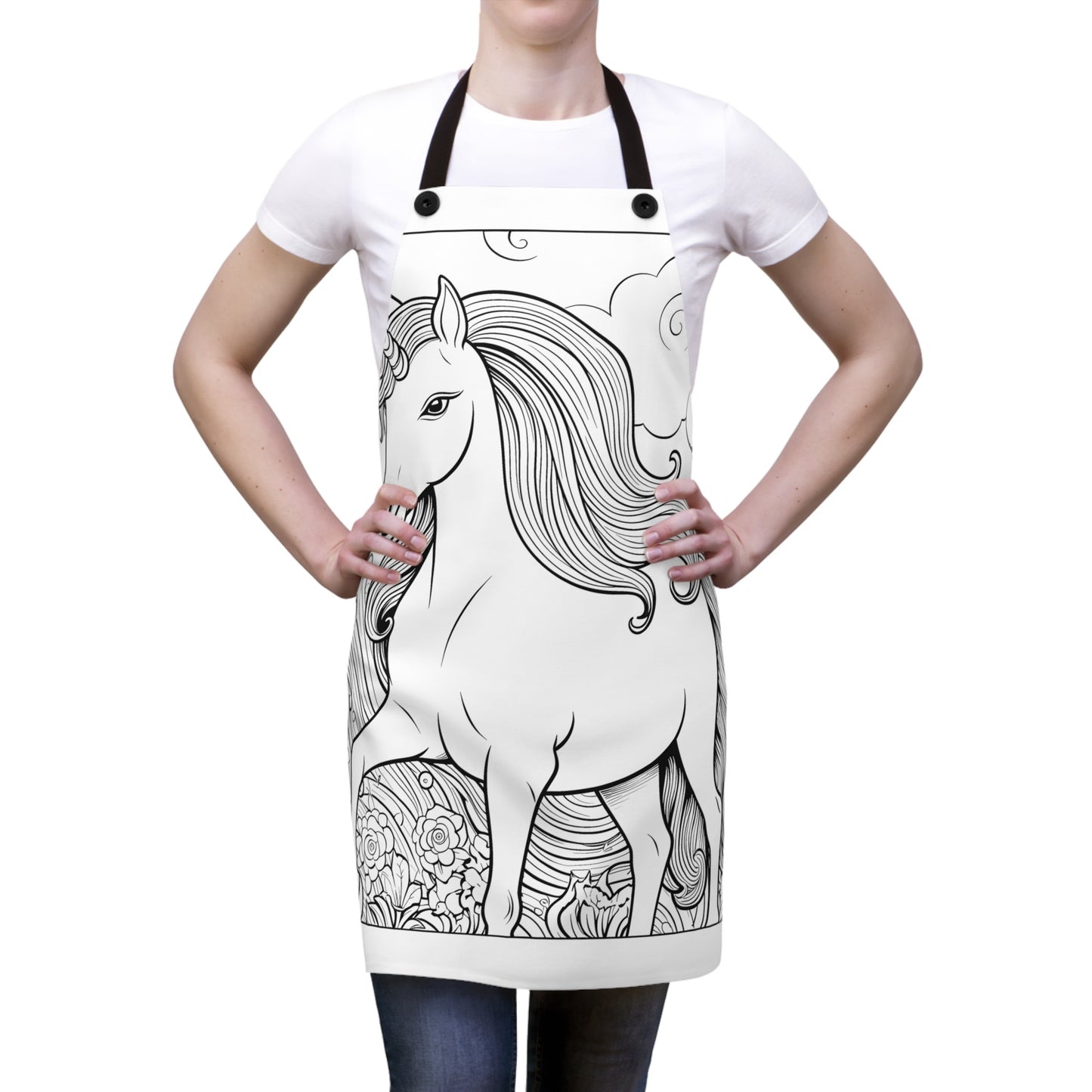 Apron Coloring Kit with 10 Fabric Markers - Fantasy Unicorn