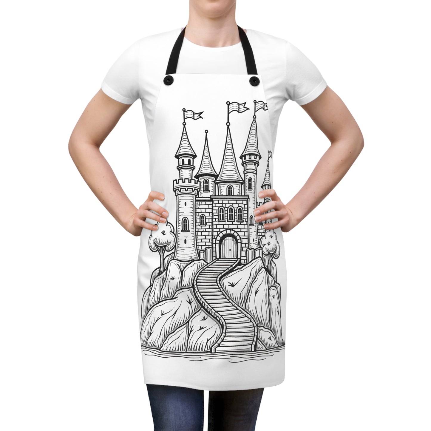 Apron Coloring Kit with 10 Fabric Markers - Enchanted Castle