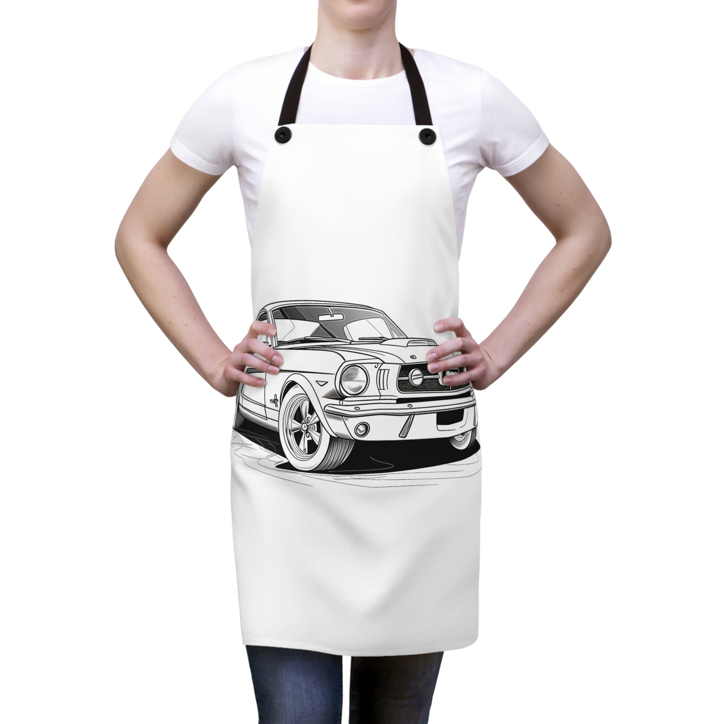 Apron Coloring Kit with 10 Fabric Markers - Classic Mustang