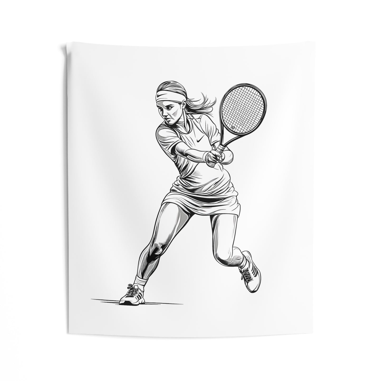 Indoor Wall Tapestries Coloring Kit with 10 Fabric Markers - Tennis