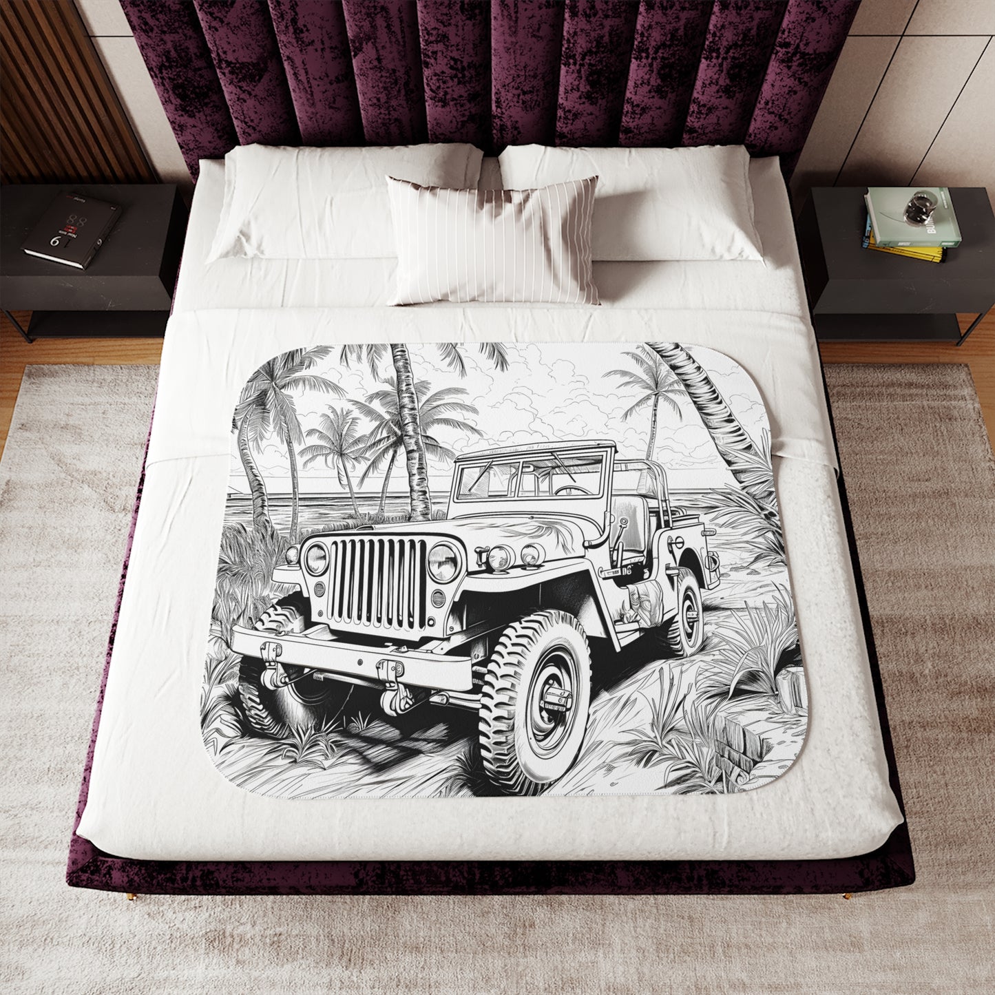 Blanket Coloring Kit with 10 Fabric Markers - Jeep