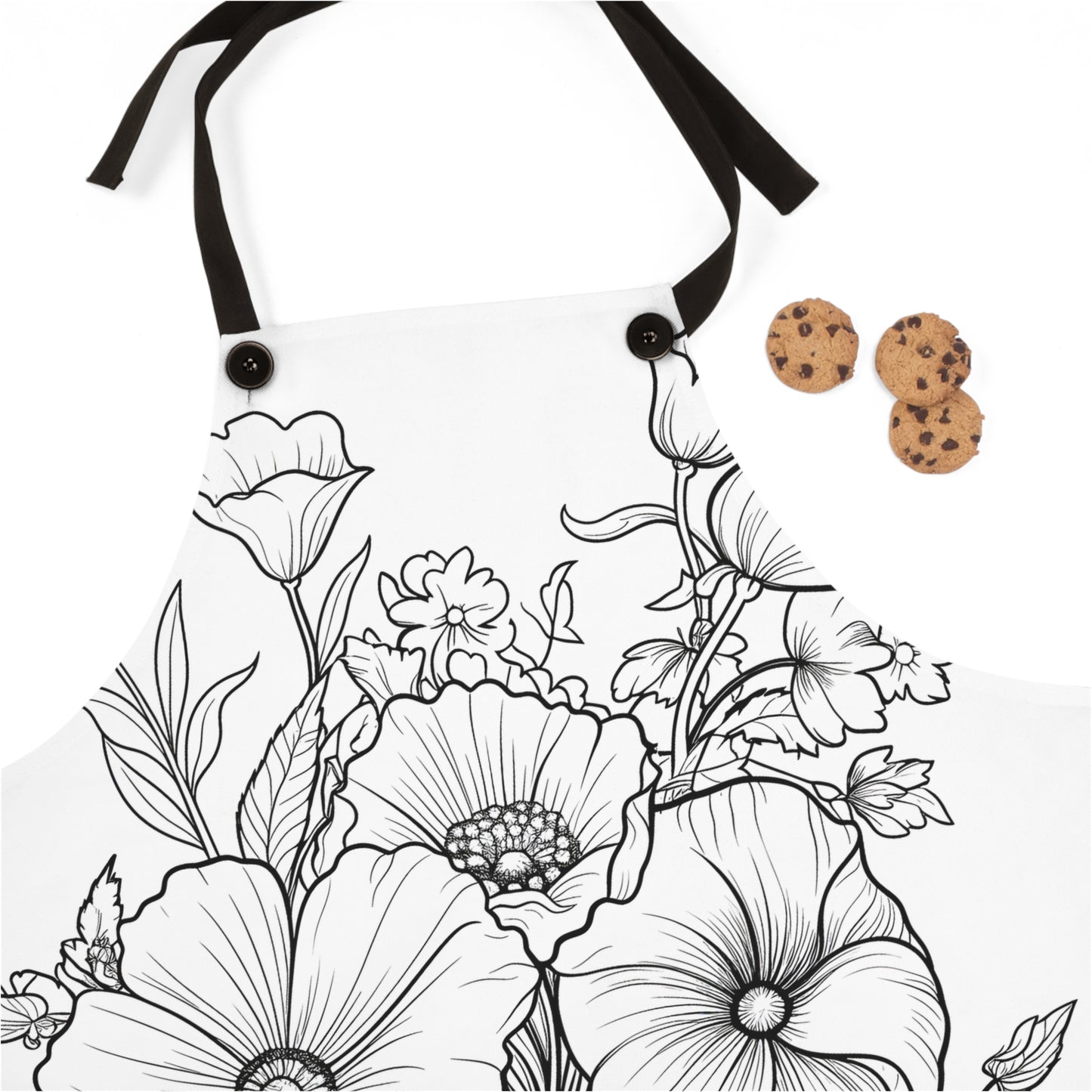 Apron Coloring Kit with 10 Fabric Markers - Bouquet