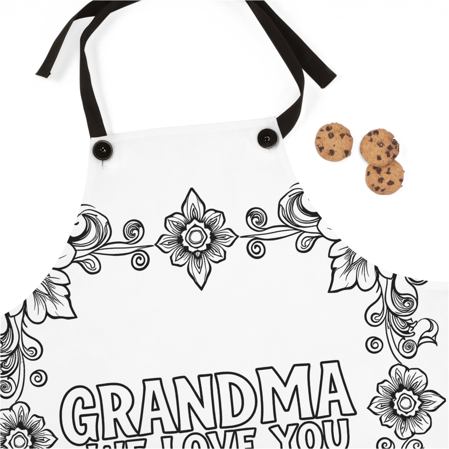 Apron Coloring Kit with 10 Fabric Markers - Grandma