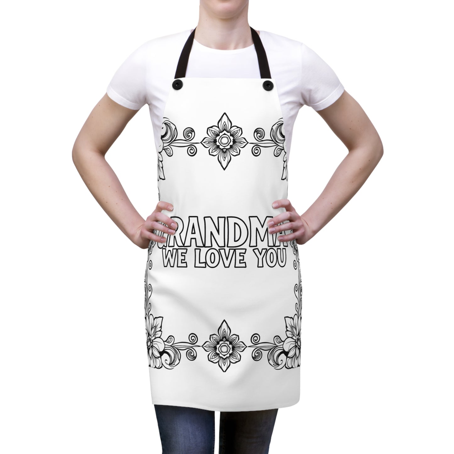 Apron Coloring Kit with 10 Fabric Markers - Grandma