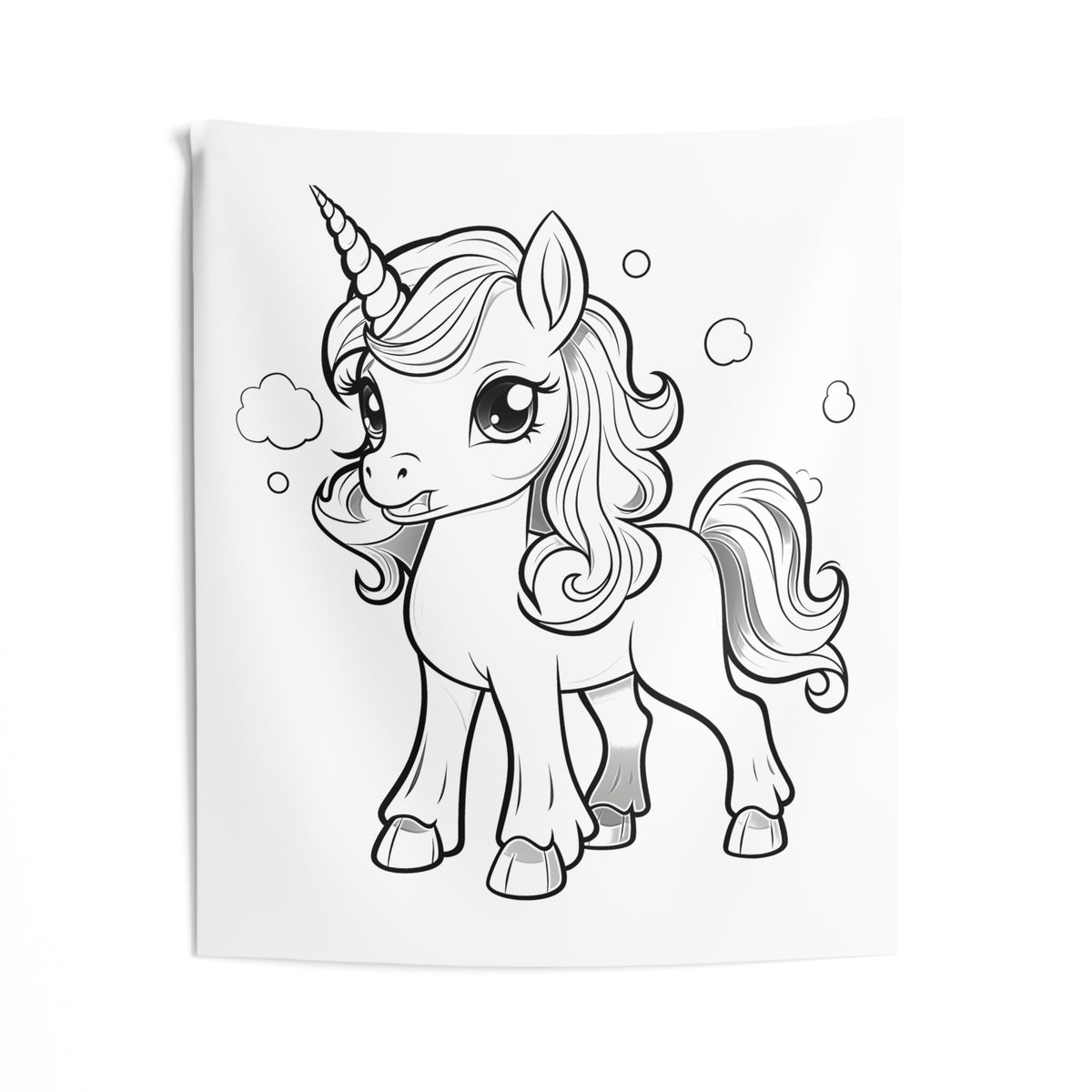 Indoor Wall Tapestries Coloring Kit with 10 Fabric Markers - Cute Unic ...