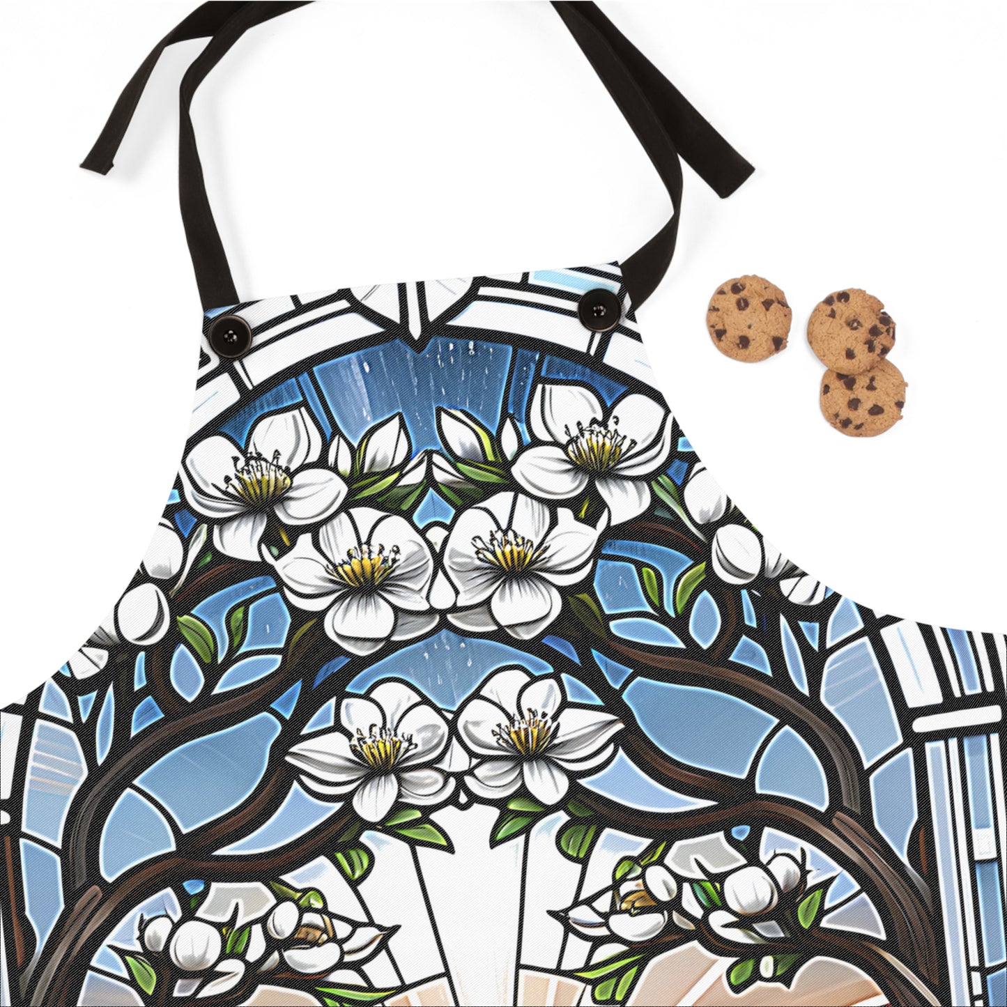 Apron Colorful Graphic Design - Blooming Landscape