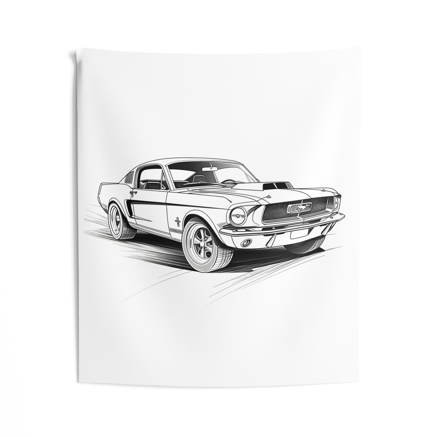 Indoor Wall Tapestries Coloring Kit with 10 Fabric Markers - Classic Car