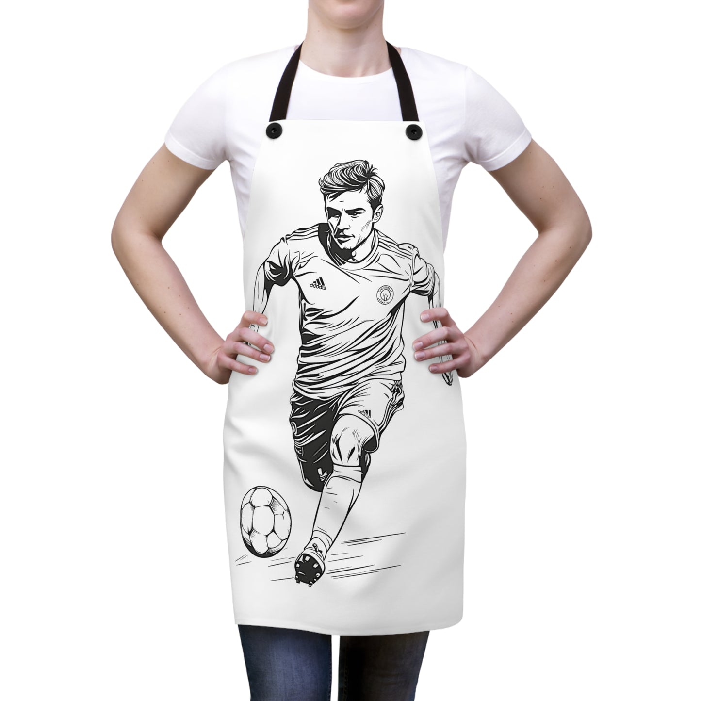 Apron Coloring Kit with 10 Fabric Markers - Soccer