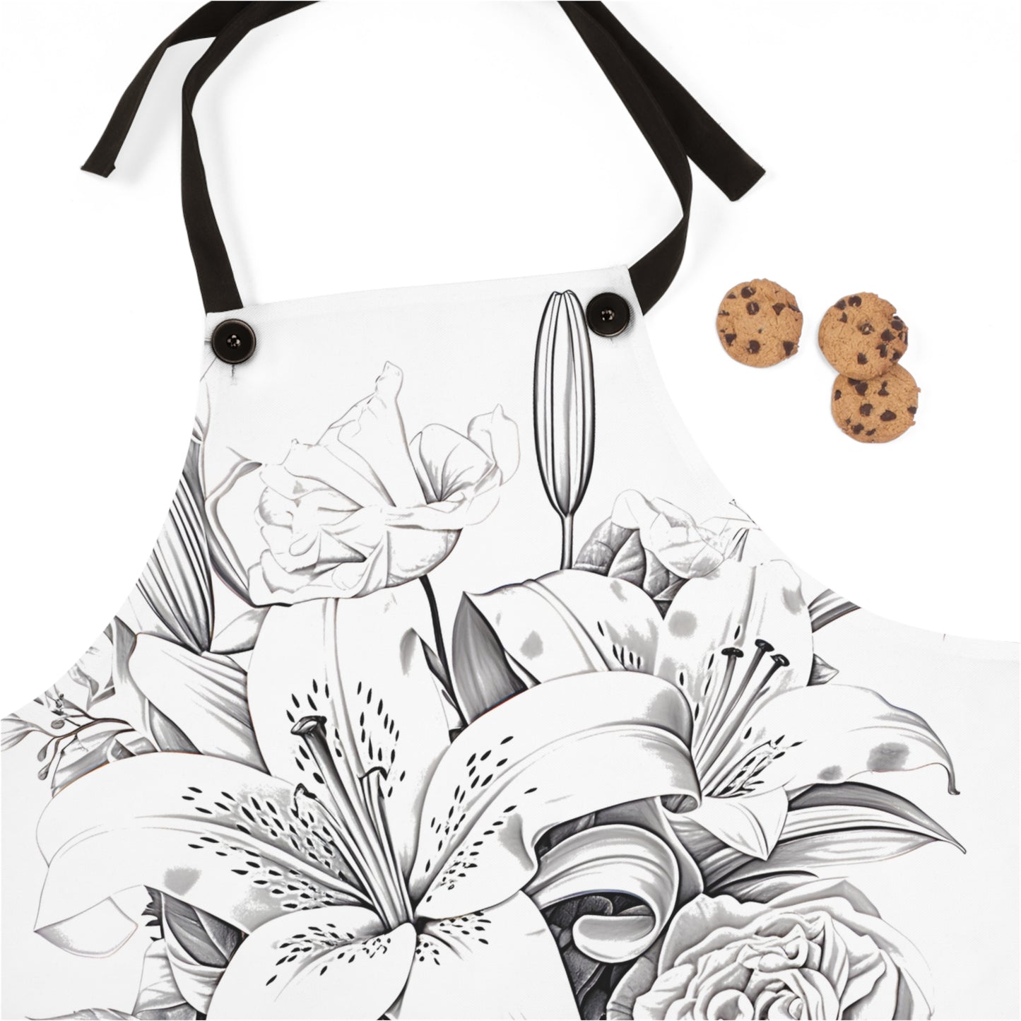 Apron Coloring Kit with 10 Fabric Markers - Floral Arrangement