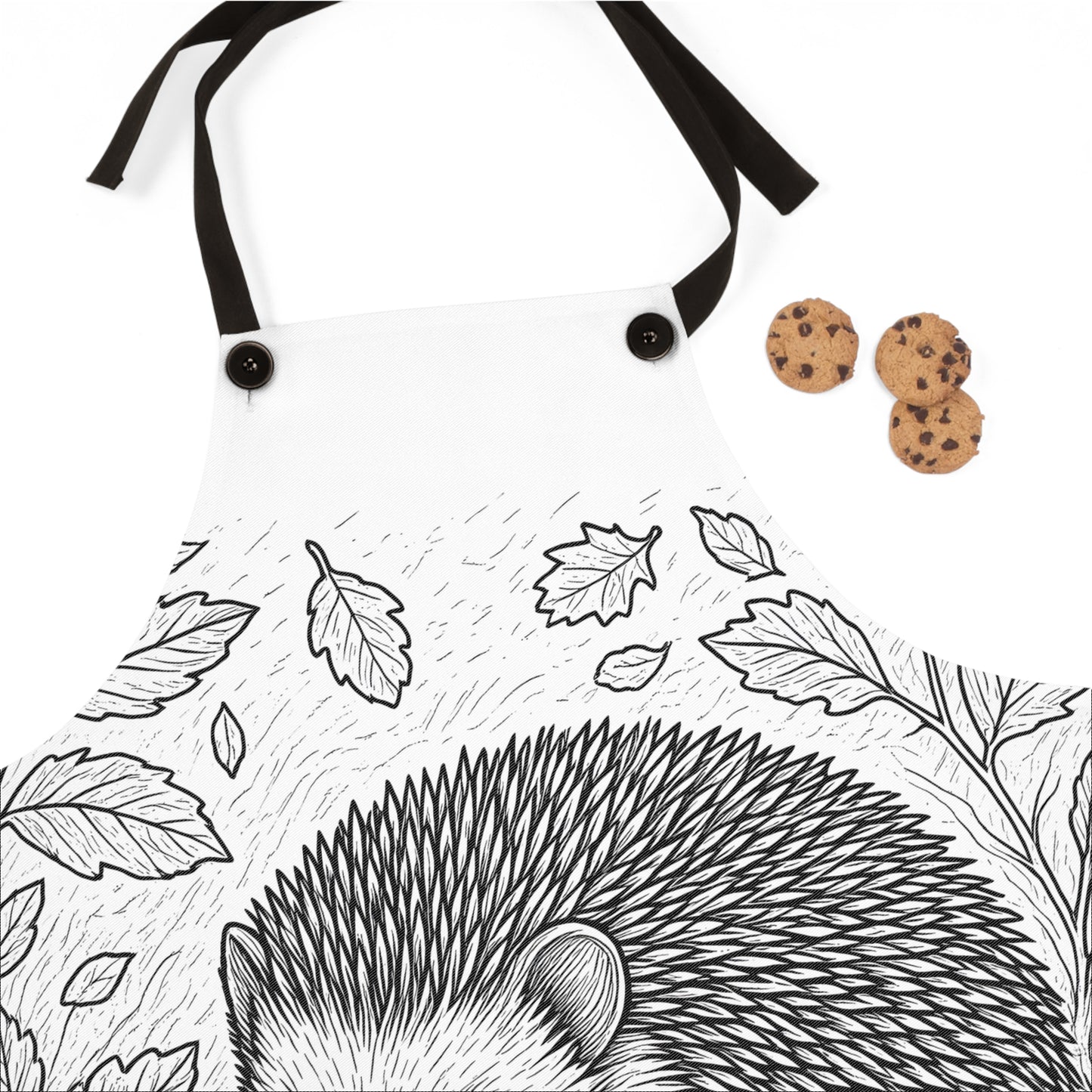 Apron Coloring Kit with 10 Fabric Markers - Hedgehog