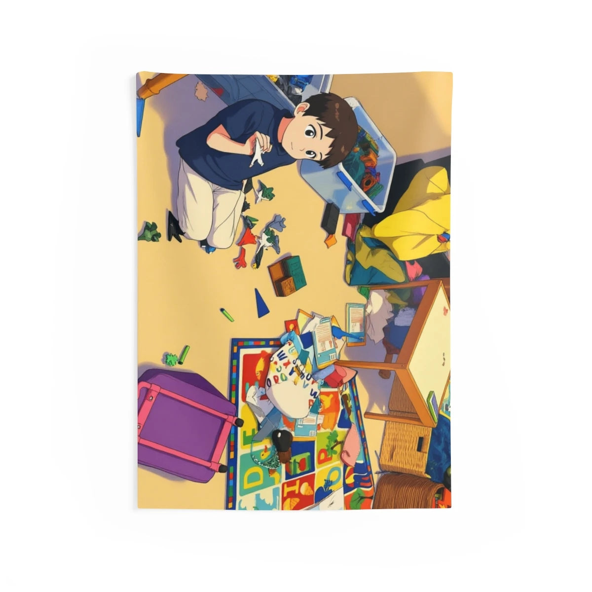 Custom Indoor Wall Tapestry with Your Design Ghibli-Style