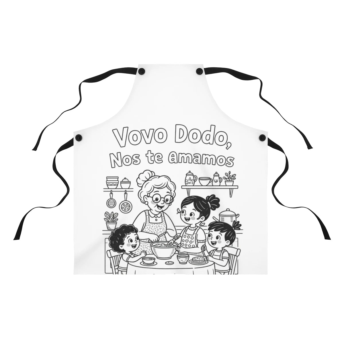 Custom Apron with Your Design Coloring Page Kit with 10 Fabric Markers