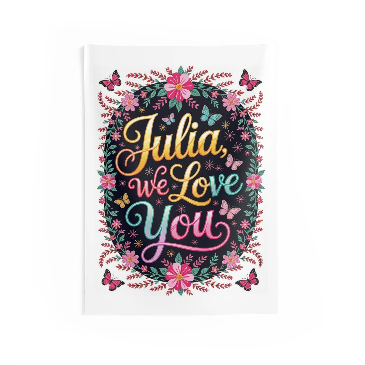 Custom Indoor Wall Tapestry Colorful Design with Fabric Markers