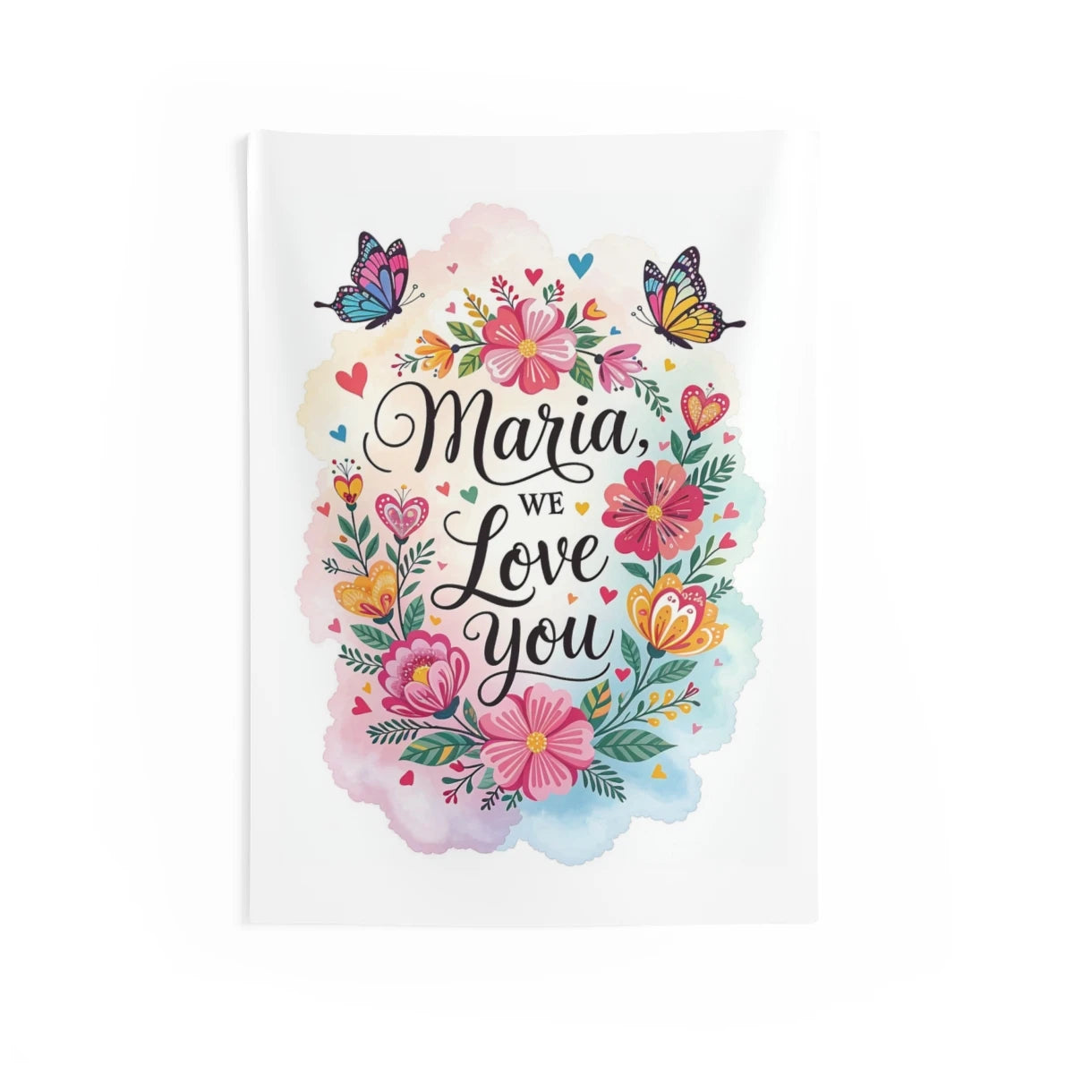 Custom Indoor Wall Tapestry Colorful Design with Fabric Markers