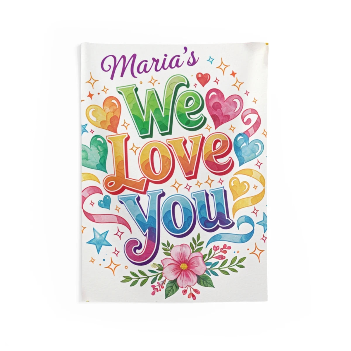 Custom Indoor Wall Tapestry Colorful Design with Fabric Markers