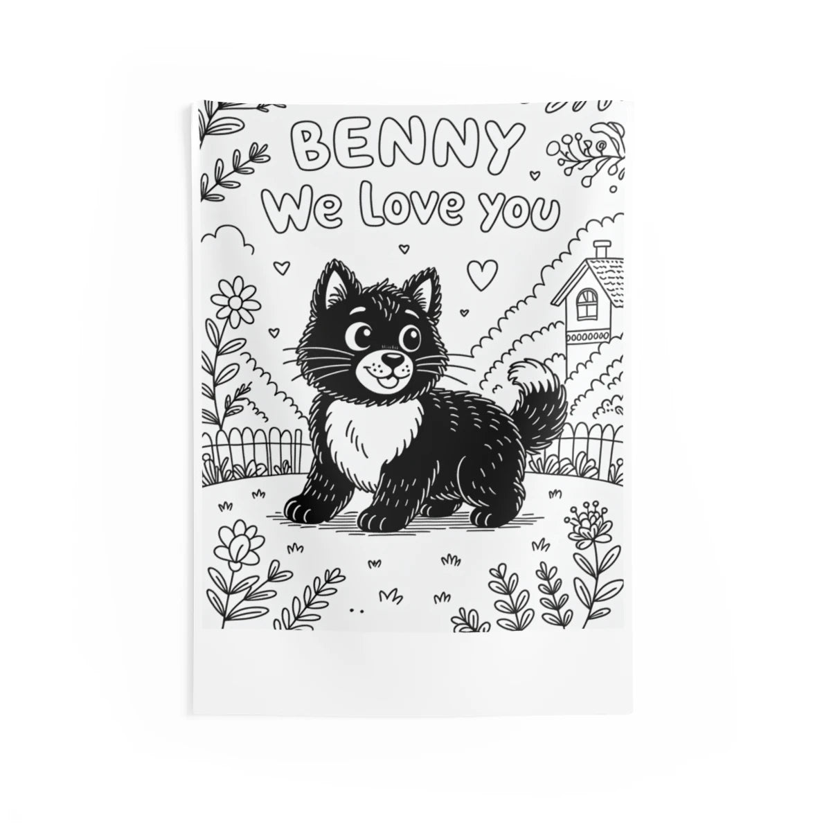 Custom Indoor Wall Tapestry Colorful Design with Fabric Markers