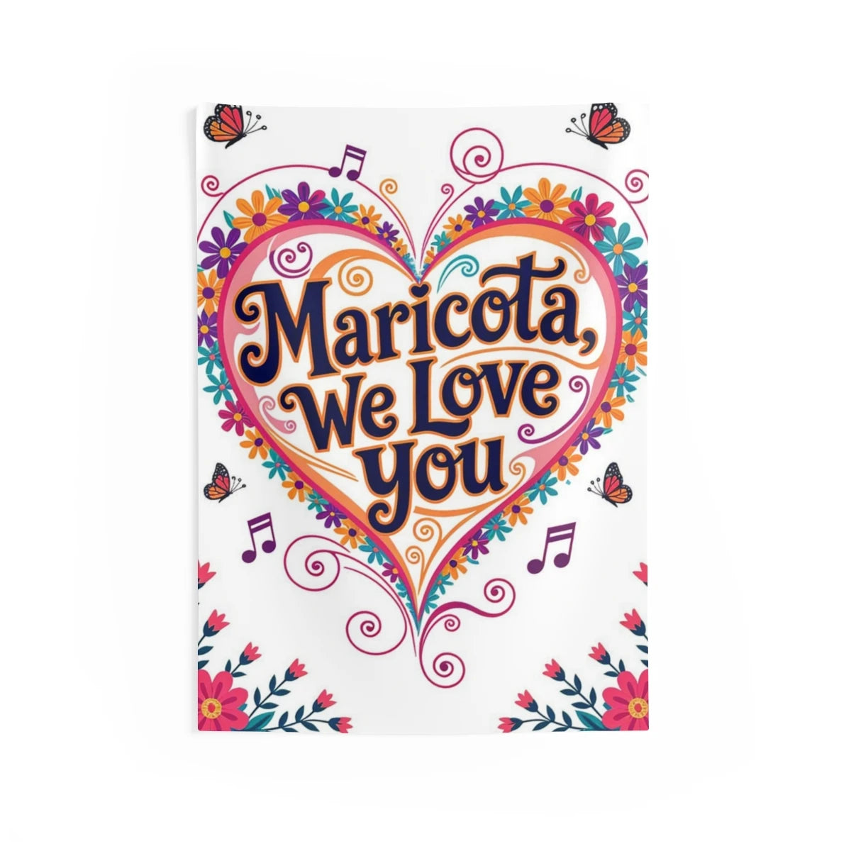 Custom Indoor Wall Tapestry Colorful Design with Fabric Markers