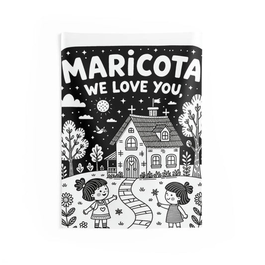 Custom Indoor Wall Tapestry Colorful Design with Fabric Markers