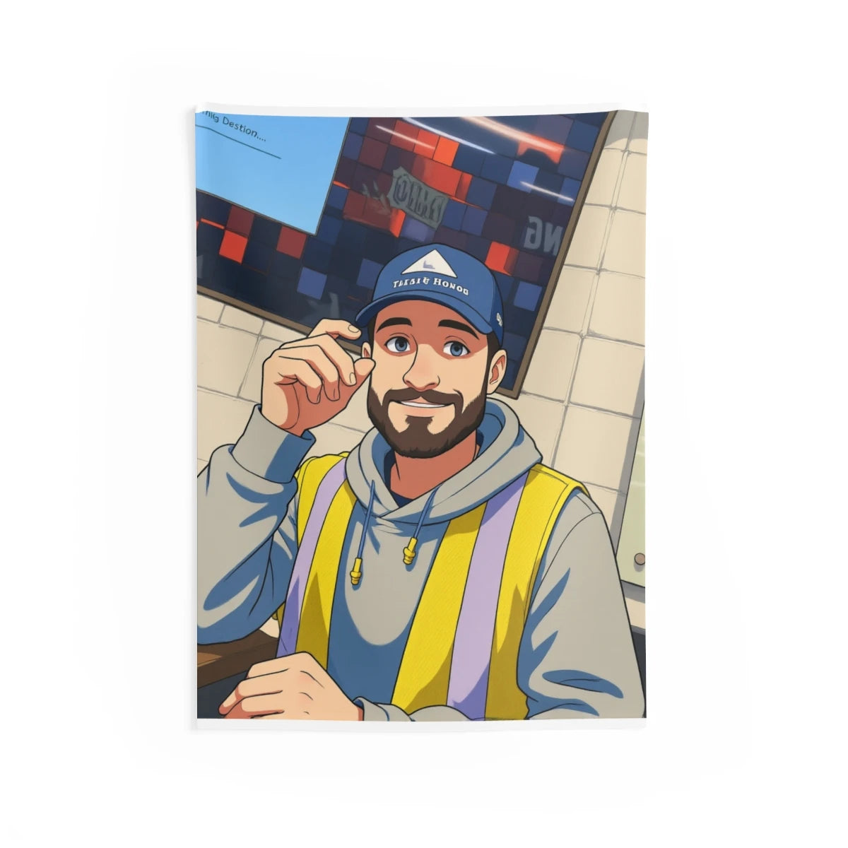 Custom Indoor Wall Tapestry with Your Design Ghibli-Style