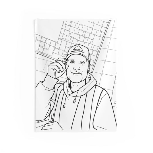 Custom Indoor Wall Tapestry with Your Design Coloring Page Kit with 10 Fabric Markers