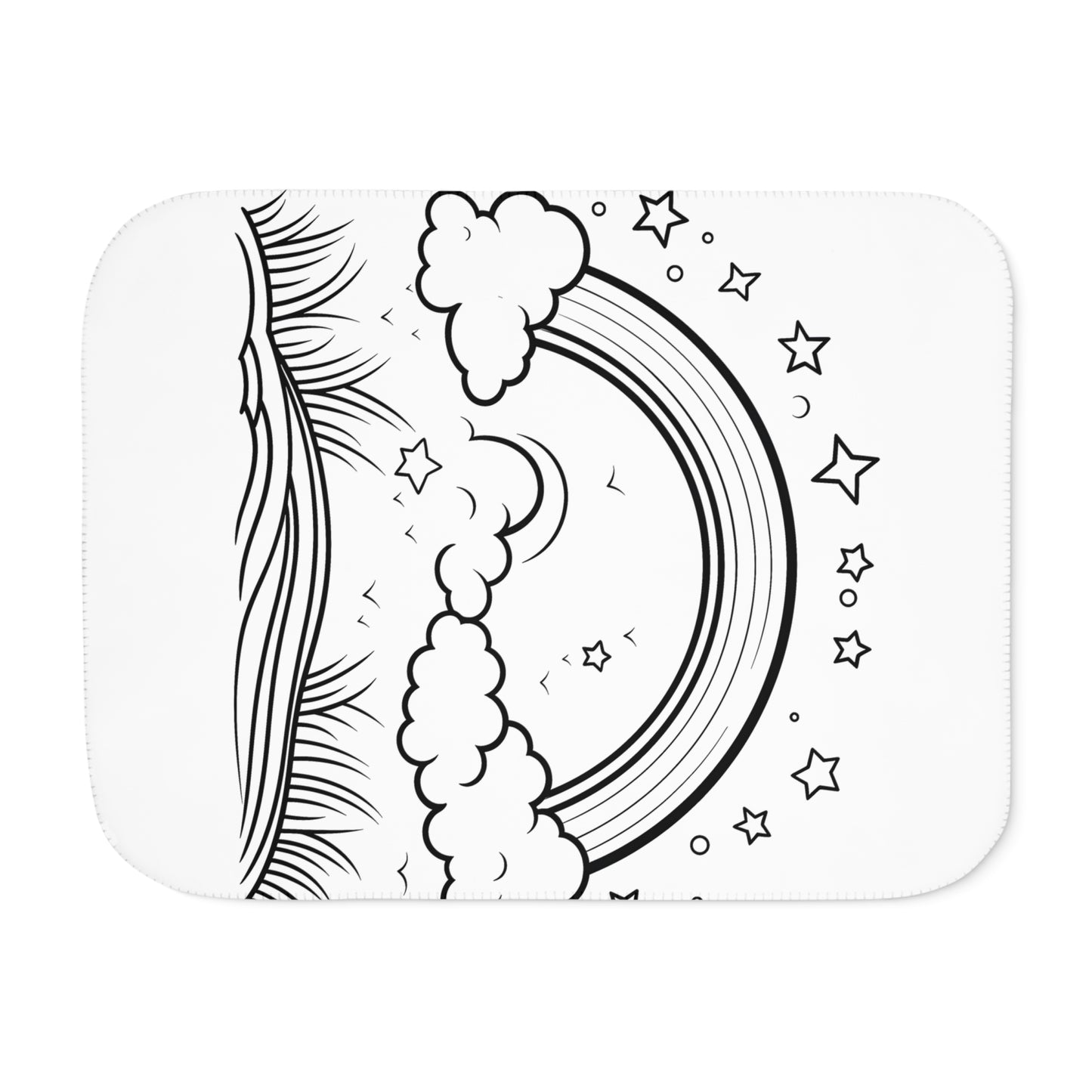 Blanket Coloring Kit with 10 Fabric Markers - Stars and Clouds