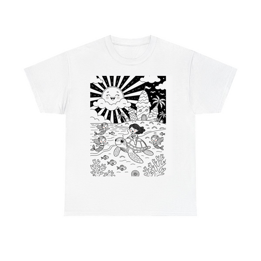 Custom Kids T-Shirt Coloring Kit with 10 Fabric Markers