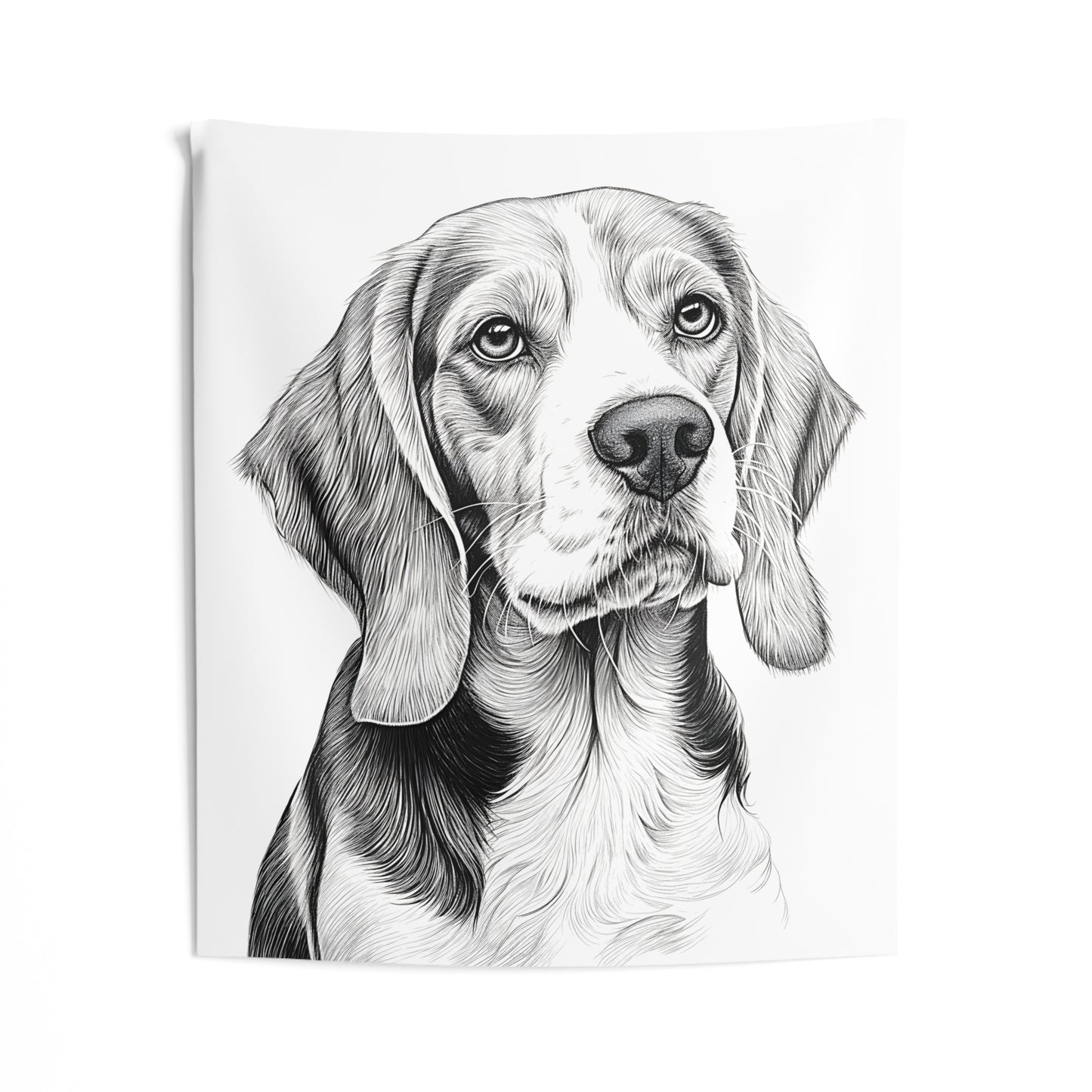 Indoor Wall Tapestries Coloring Kit with 10 Fabric Markers - Beagle