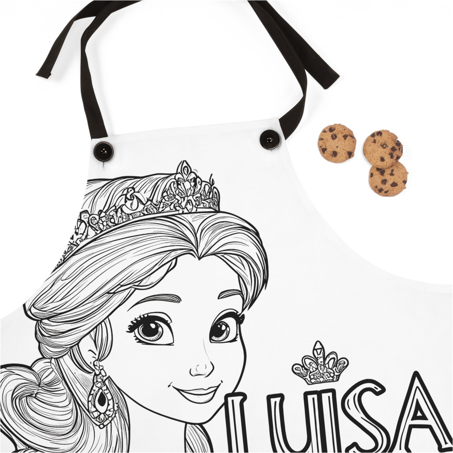 Apron Coloring Kit with 10 Fabric Markers - Princess Portrait