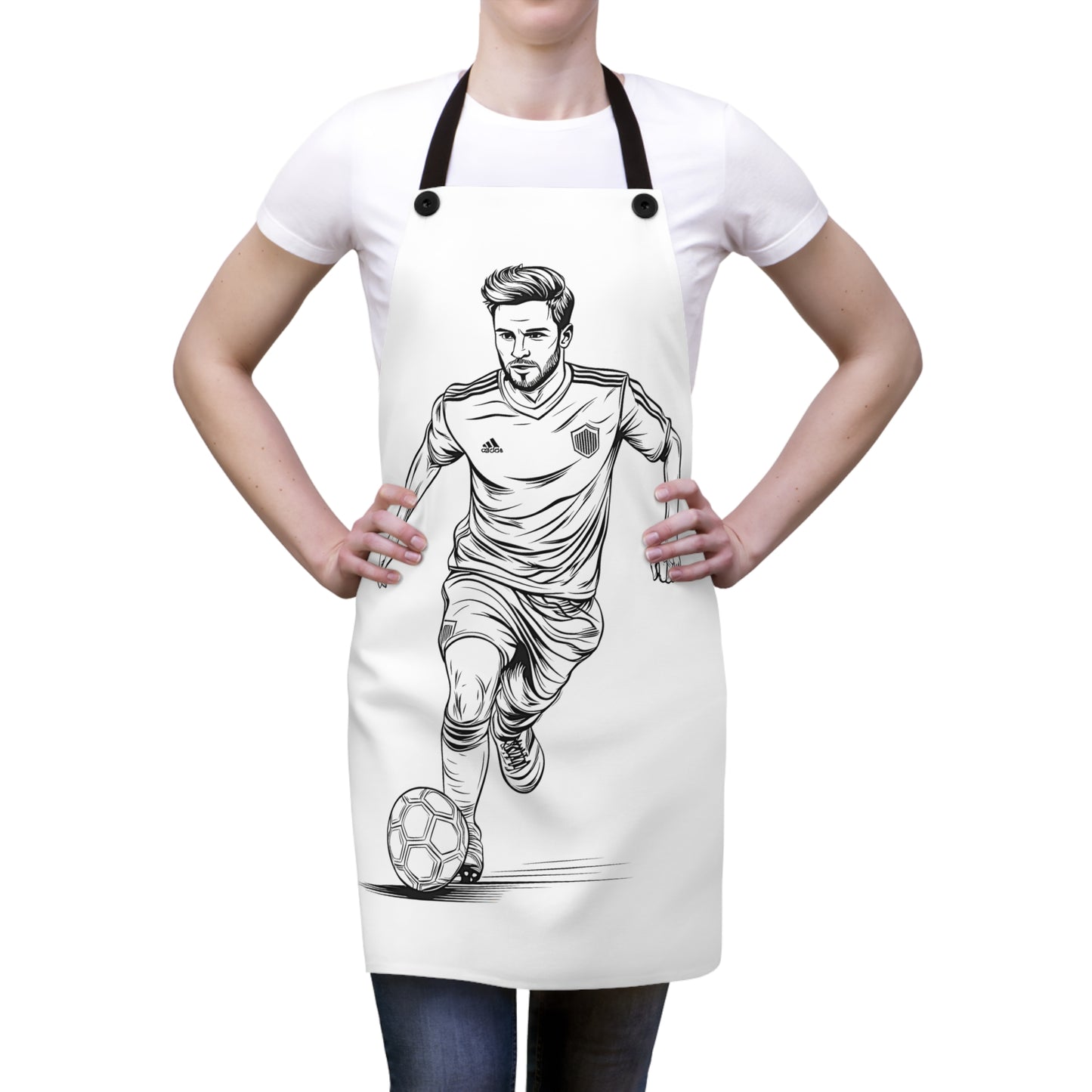 Apron Coloring Kit with 10 Fabric Markers - Soccer