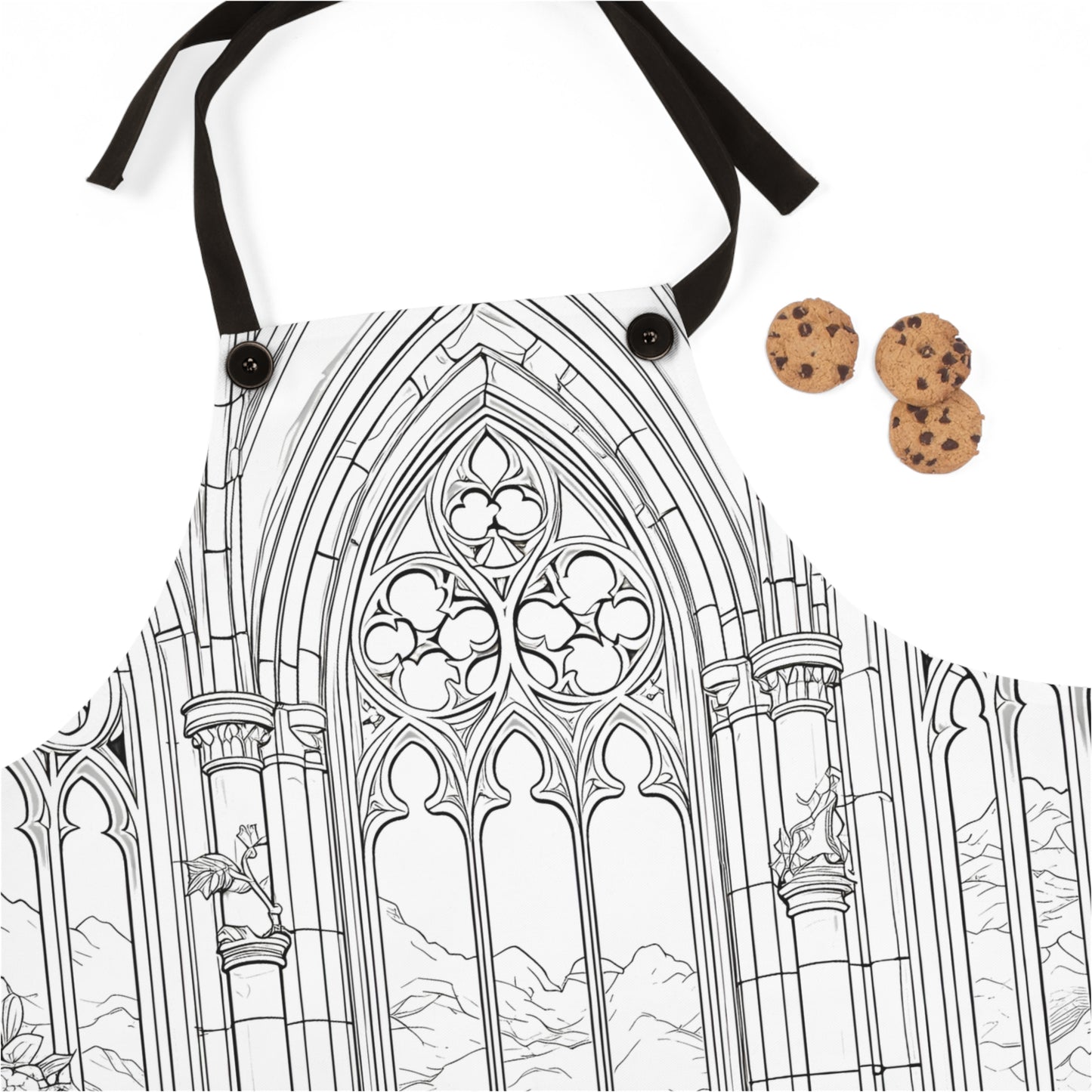 Apron Coloring Kit with 10 Fabric Markers - Castle Interior