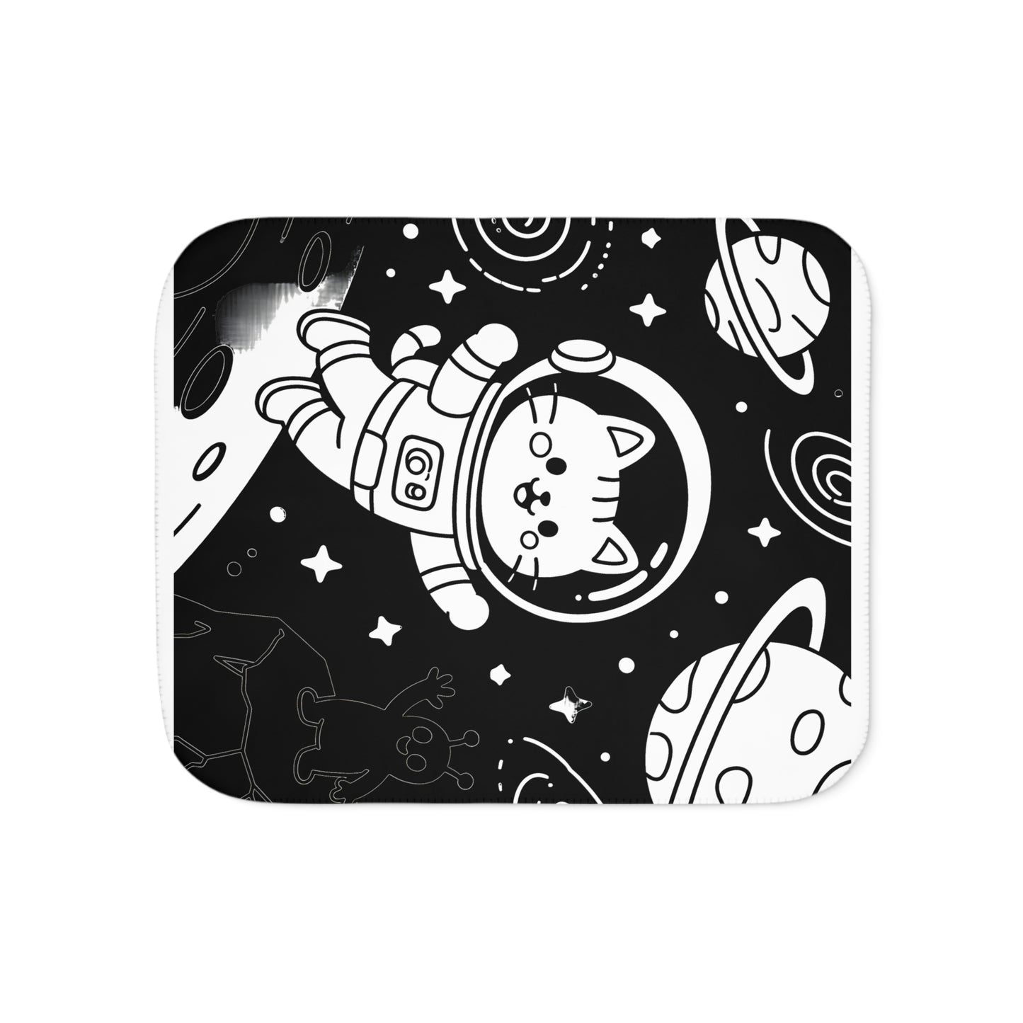 Blanket Coloring Kit with 10 Fabric Markers - Cat Astronaut