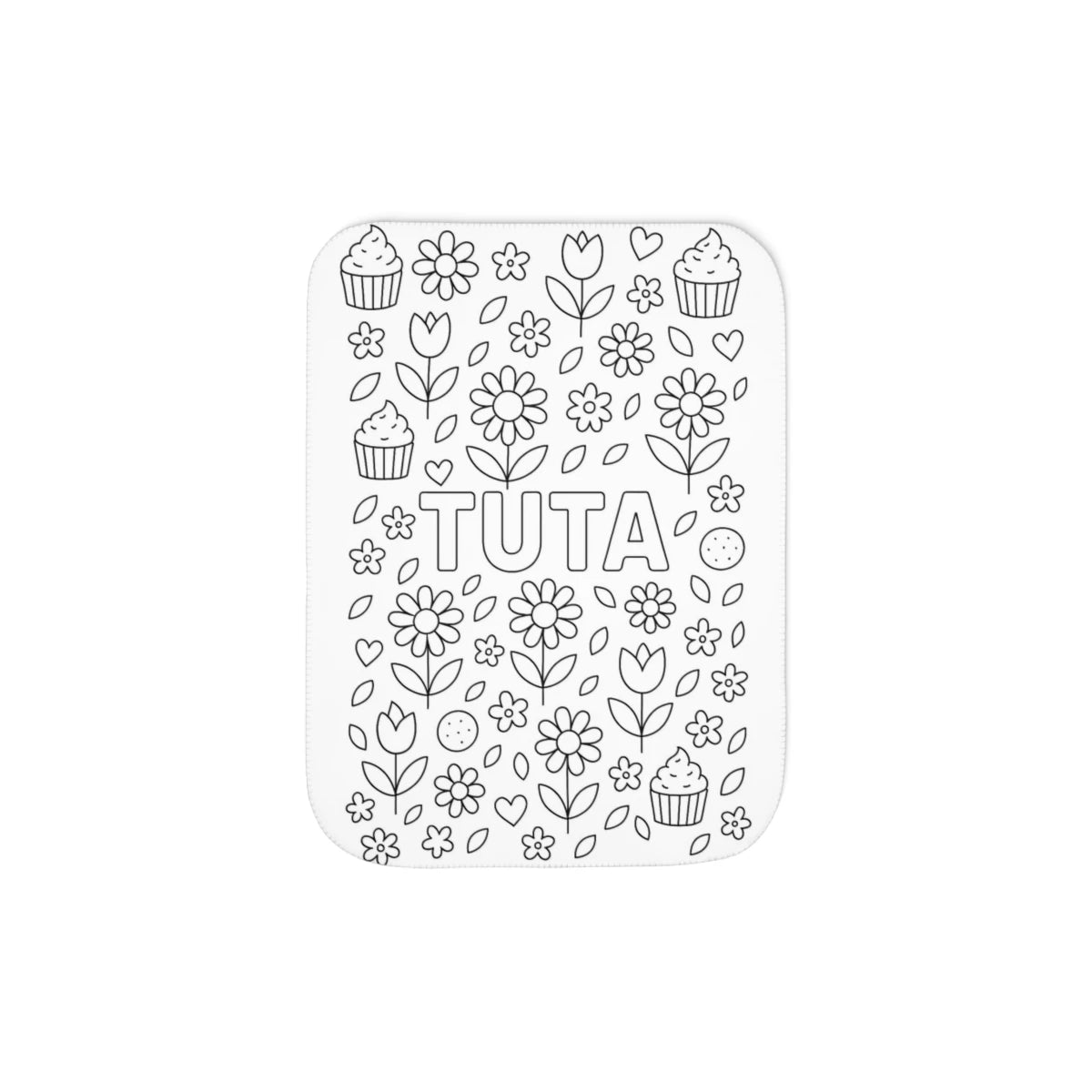 Custom Blanket with Your Design Coloring Page Kit with 10 Fabric Markers