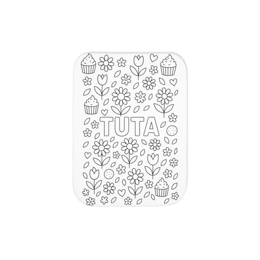 Custom Blanket with Your Design Coloring Page Kit with 10 Fabric Markers