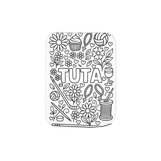 Custom Blanket with Your Design Coloring Page Kit with 10 Fabric Markers