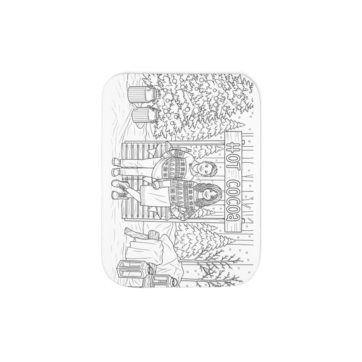 Custom Blanket with Your Design Coloring Page Kit with 10 Fabric Markers