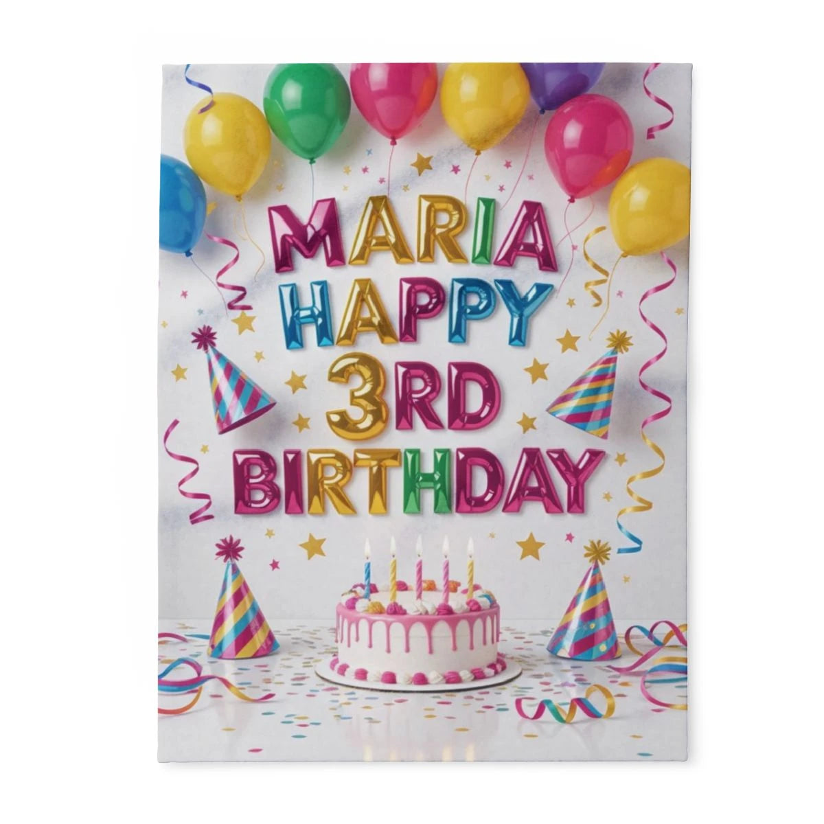Custom Fleece Blanket Colorful Design with Fabric Markers