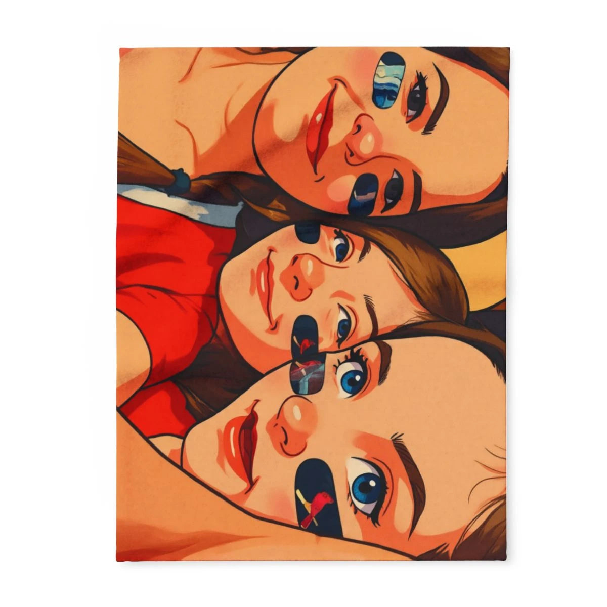 Custom Fleece Blanket with Your Design Ghibli-Style