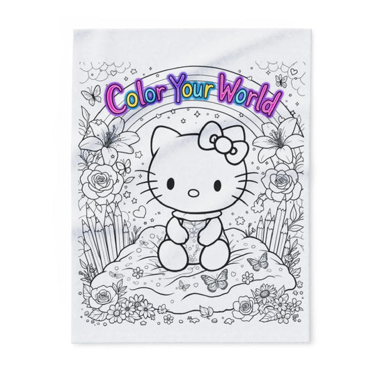 Custom Fleece Blanket Colorful Design with Fabric Markers