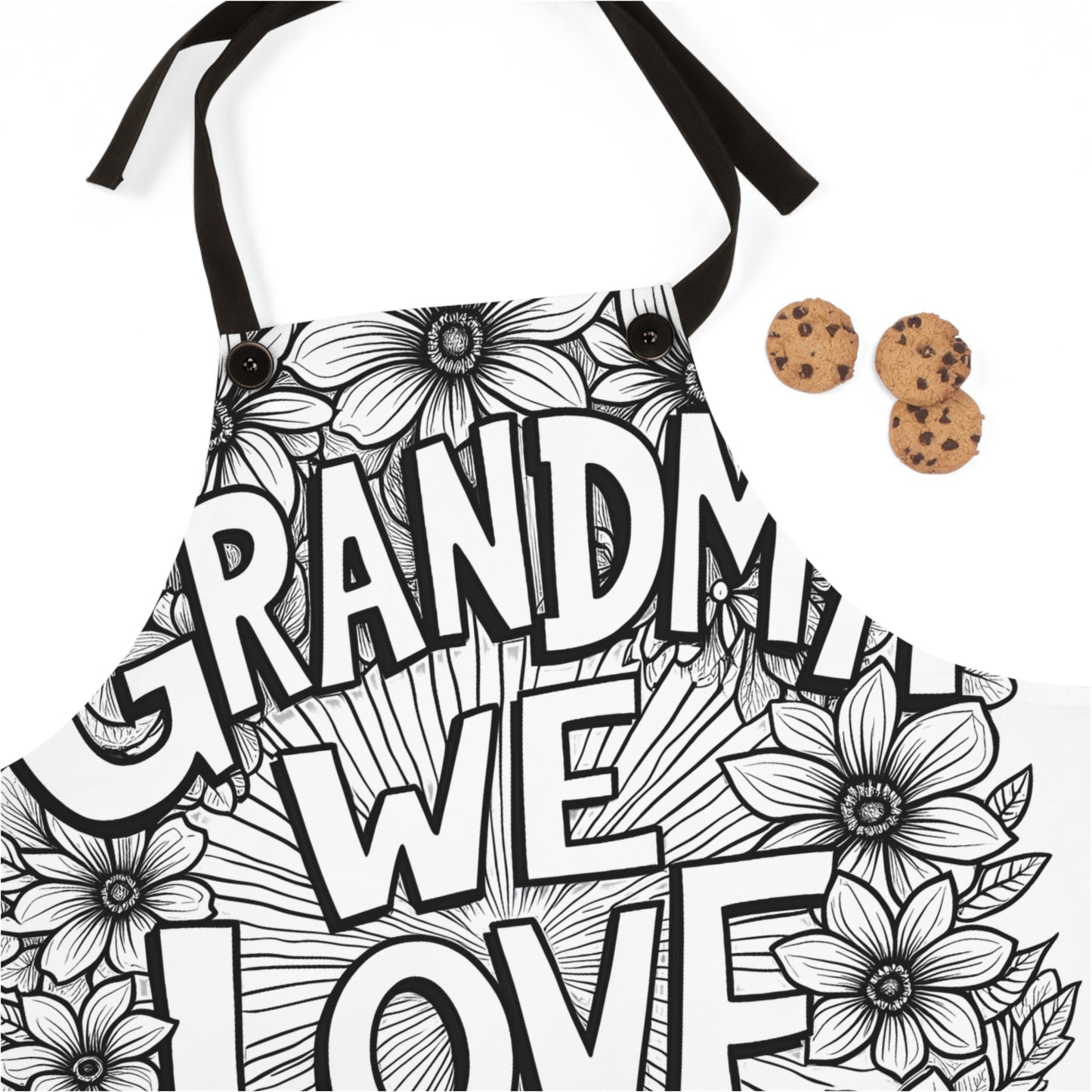 Apron Coloring Kit with 10 Fabric Markers - Grandma