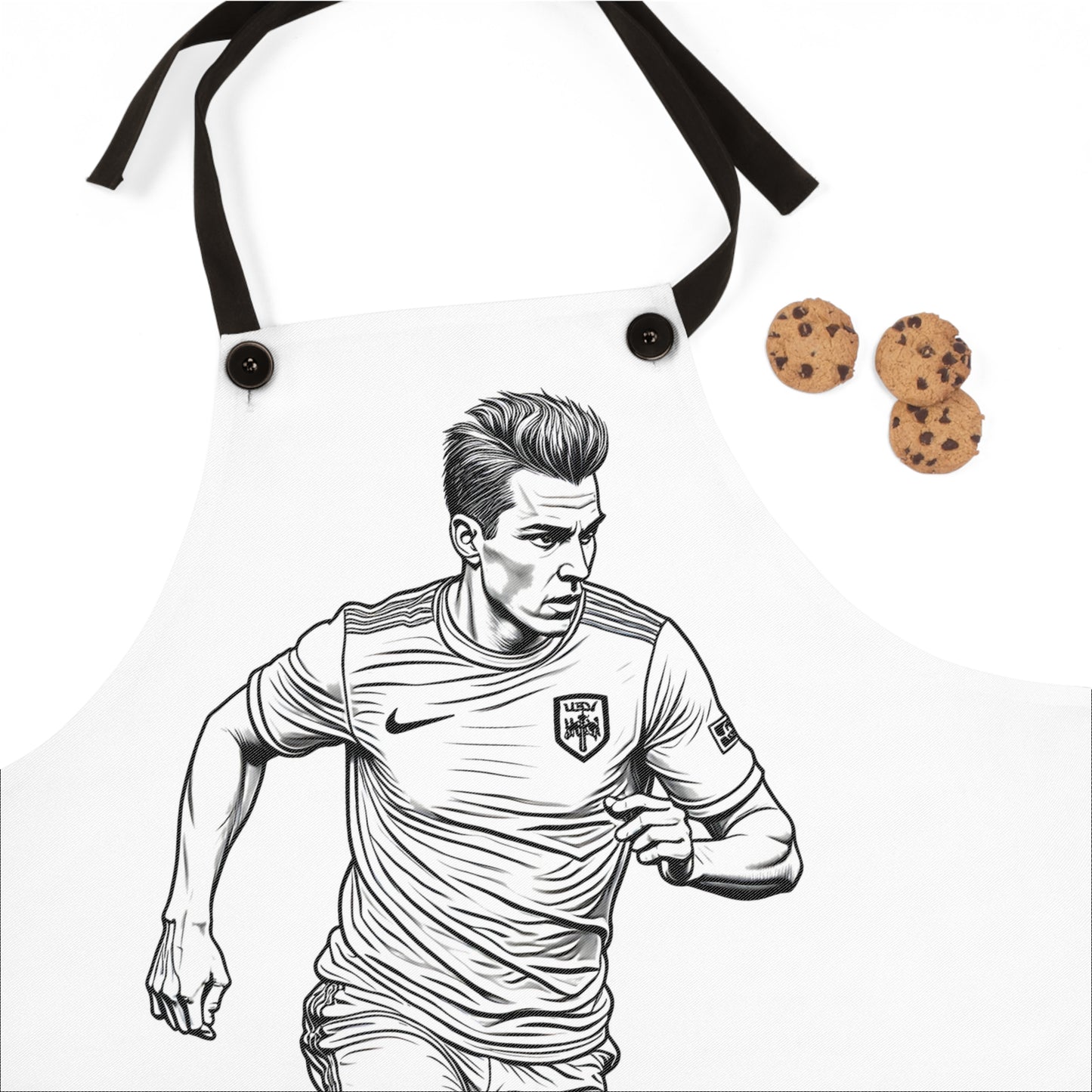 Apron Coloring Kit with 10 Fabric Markers - Soccer Player
