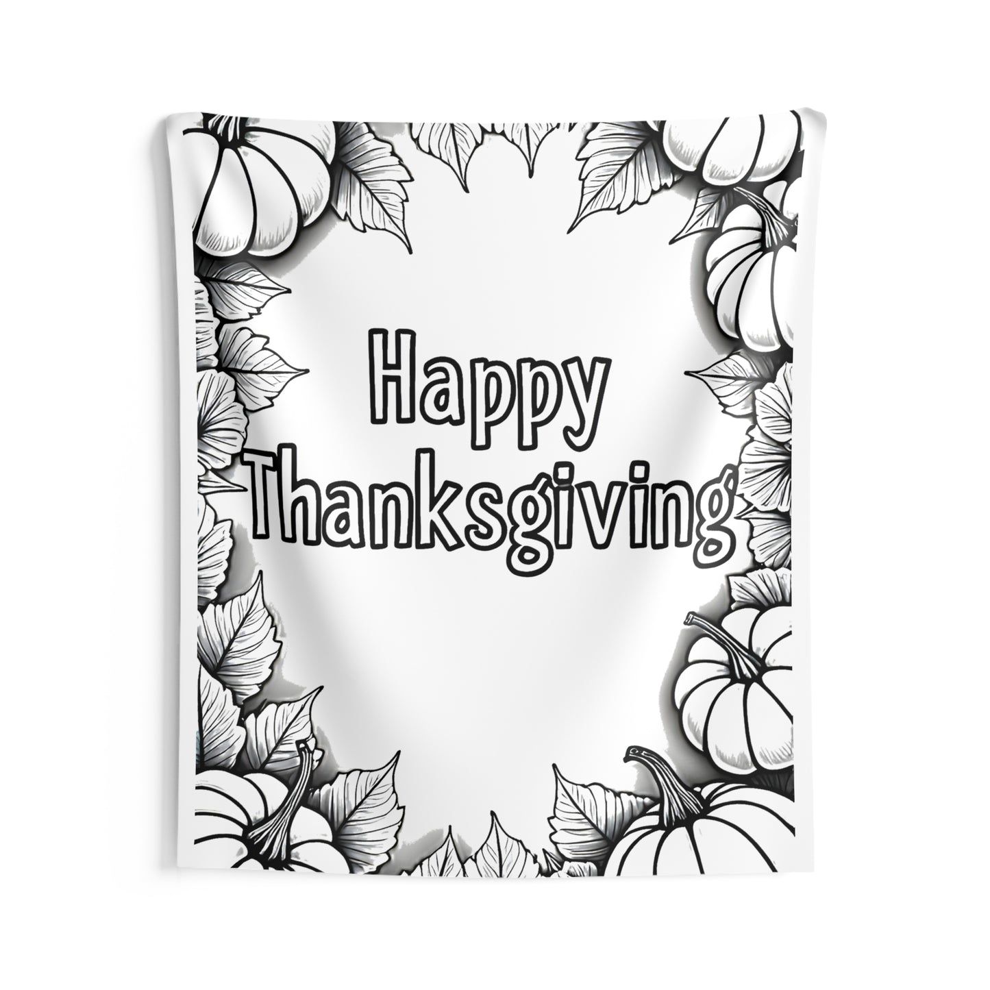 Indoor Wall Tapestries Coloring Kit with 10 Fabric Markers - Thanksgiving