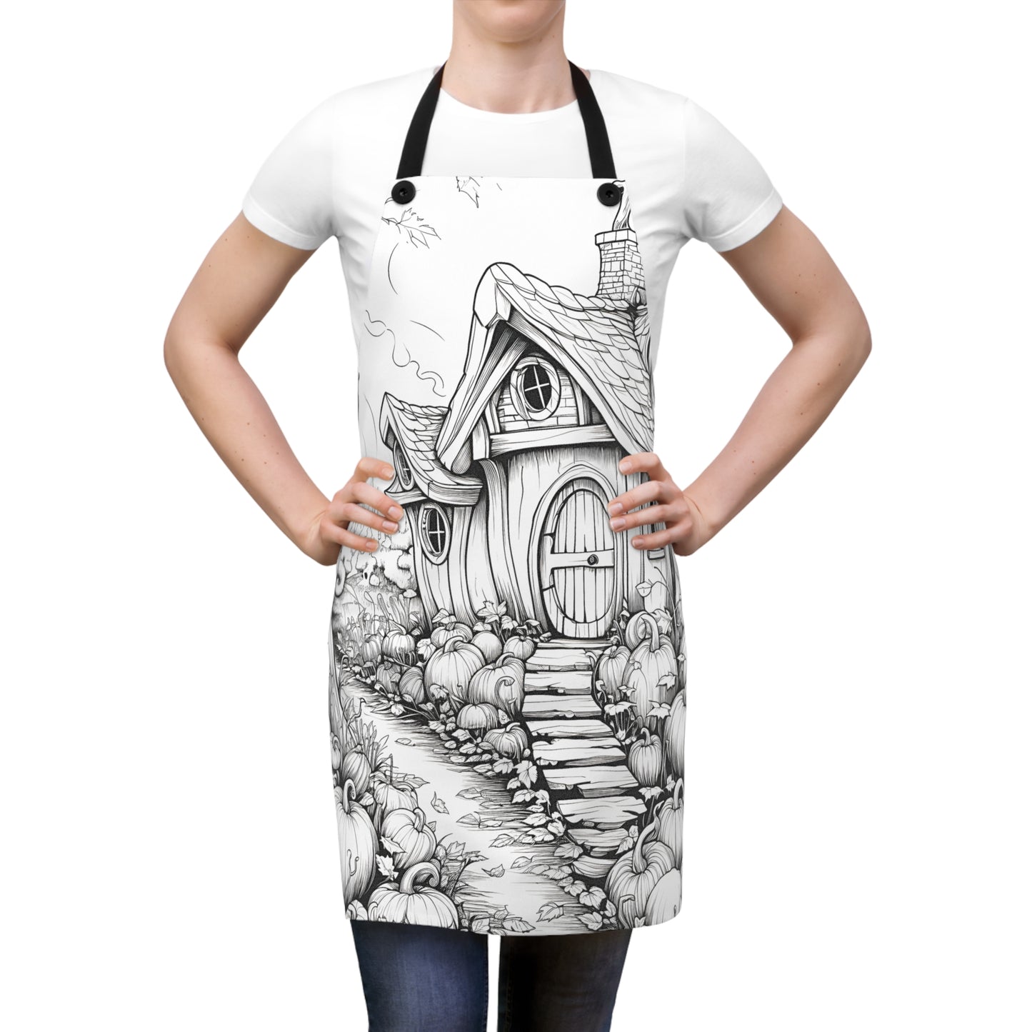 Apron Coloring Kit with 10 Fabric Markers - Cottage