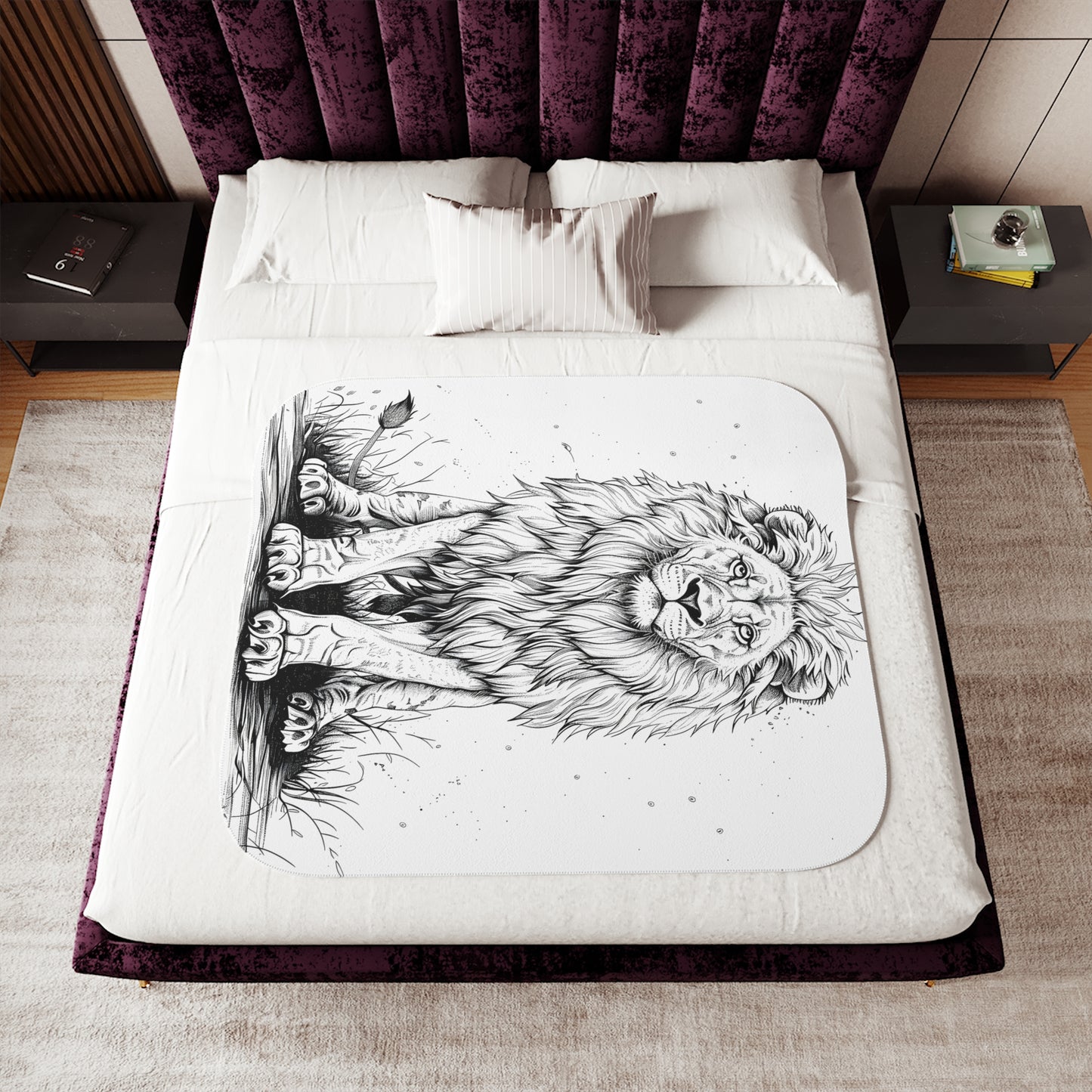 Blanket Coloring Kit with 10 Fabric Markers - Lion