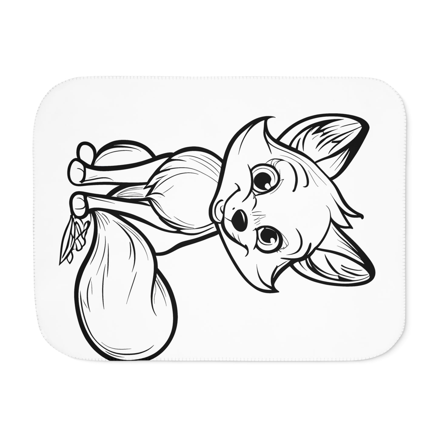 Blanket Coloring Kit with 10 Fabric Markers - Cute Fox