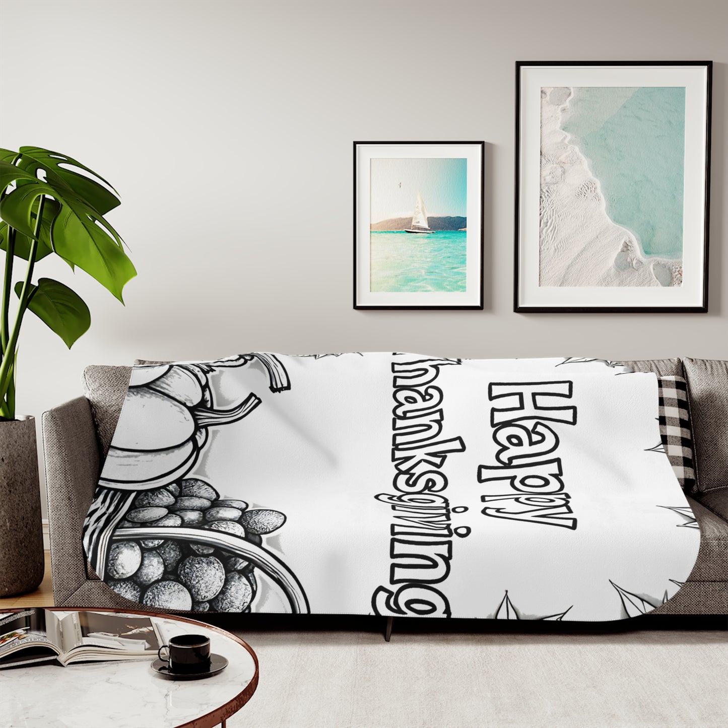 Blanket Coloring Kit with 10 Fabric Markers - Thanksgiving