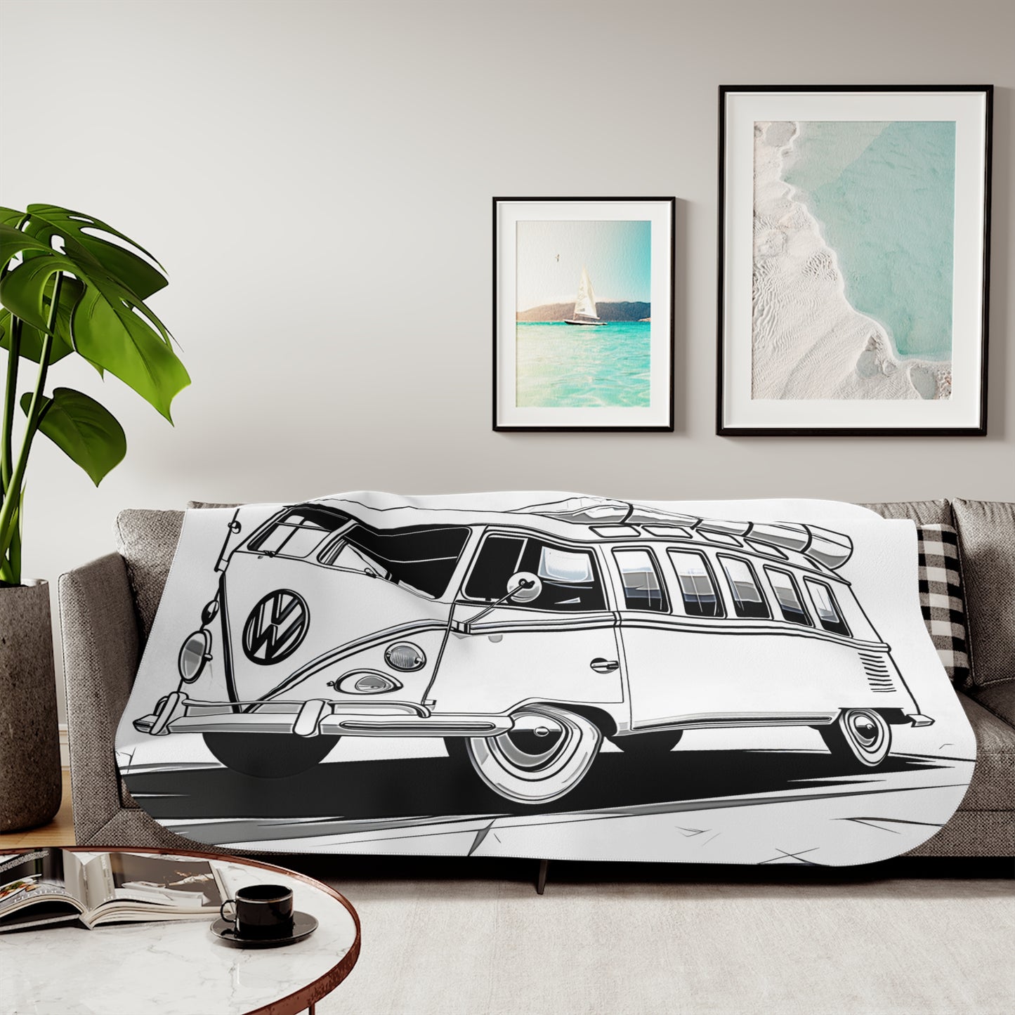 Blanket Coloring Kit with 10 Fabric Markers - Volkswagen Van