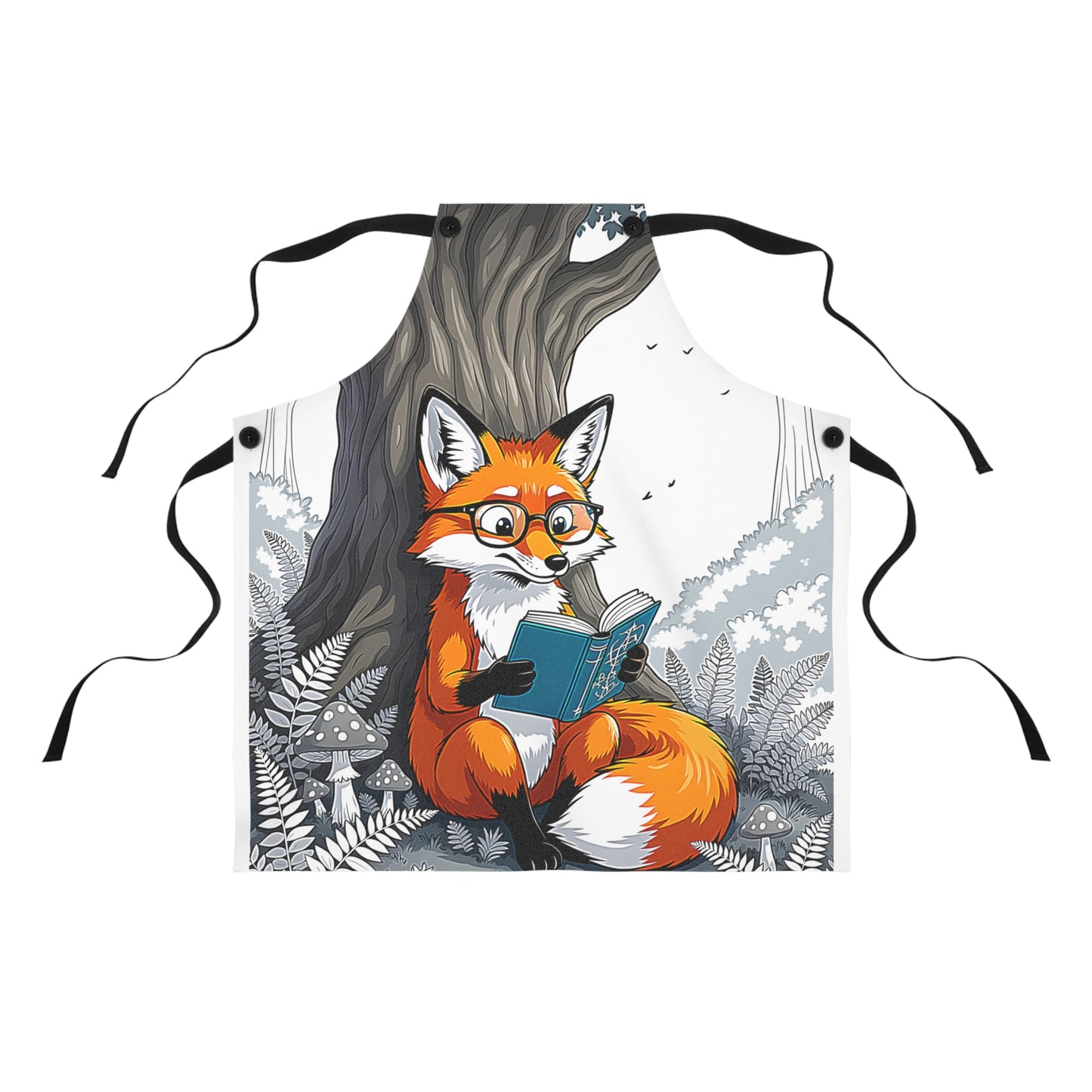 Apron Colorful Graphic Design - Fox Reading