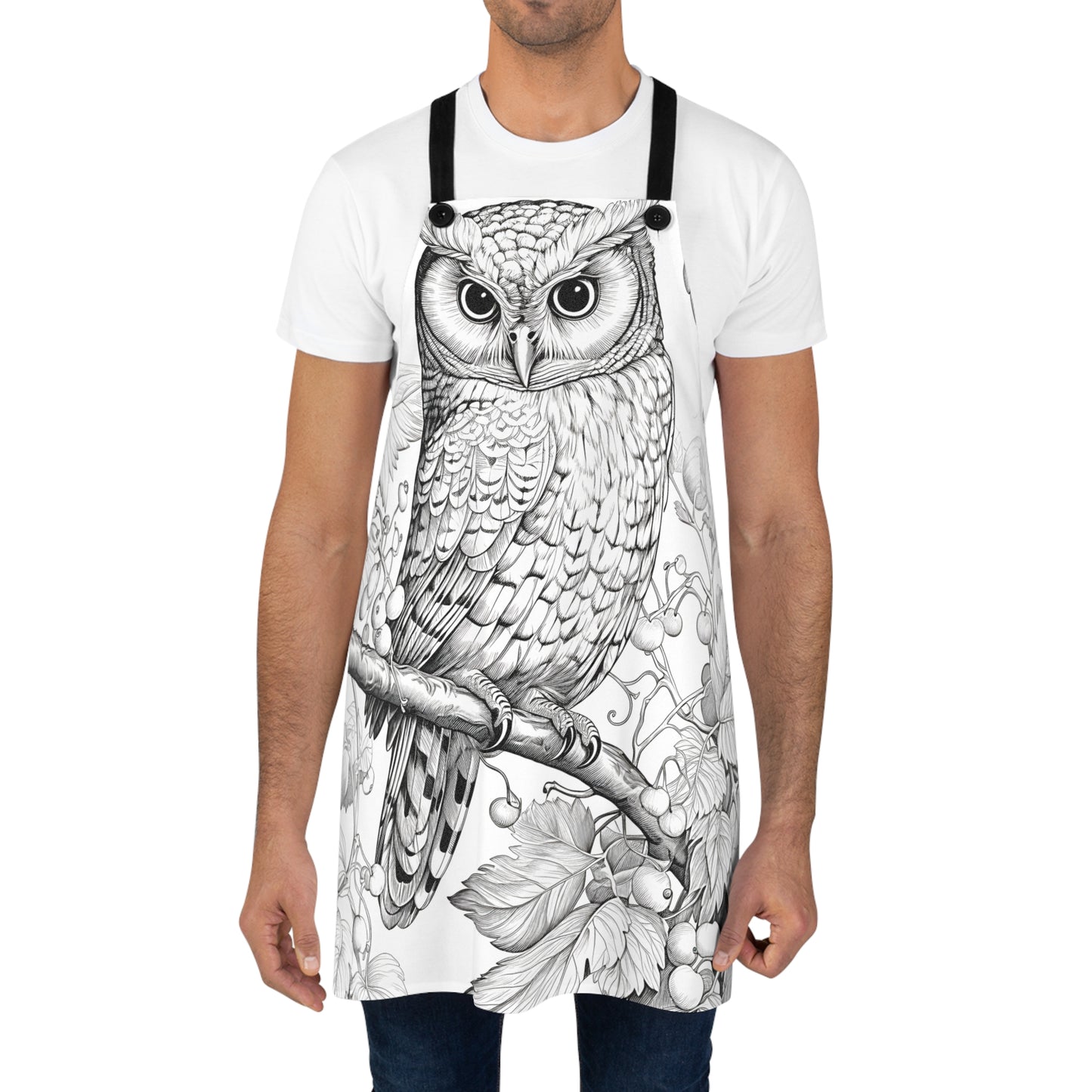 Apron Coloring Kit with 10 Fabric Markers - Owl