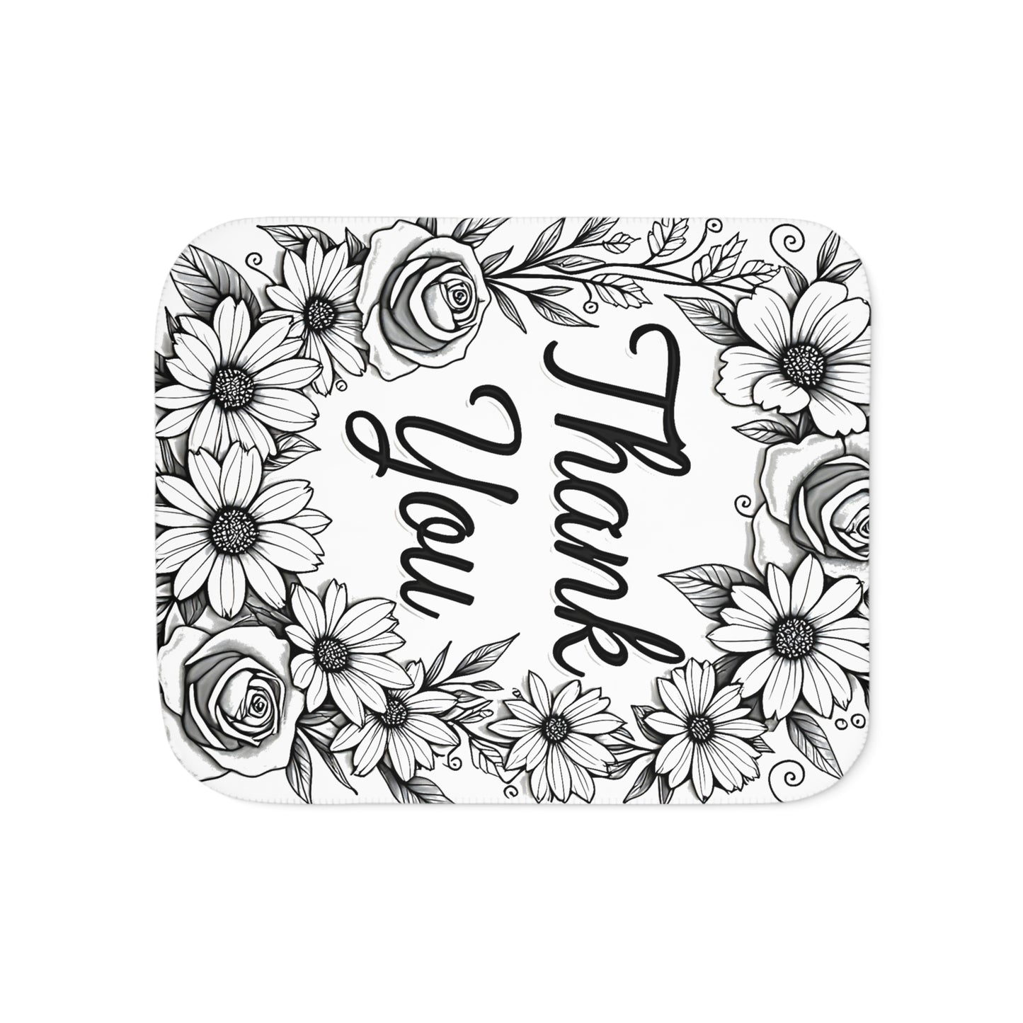 Blanket Coloring Kit with 10 Fabric Markers - Floral Wreath